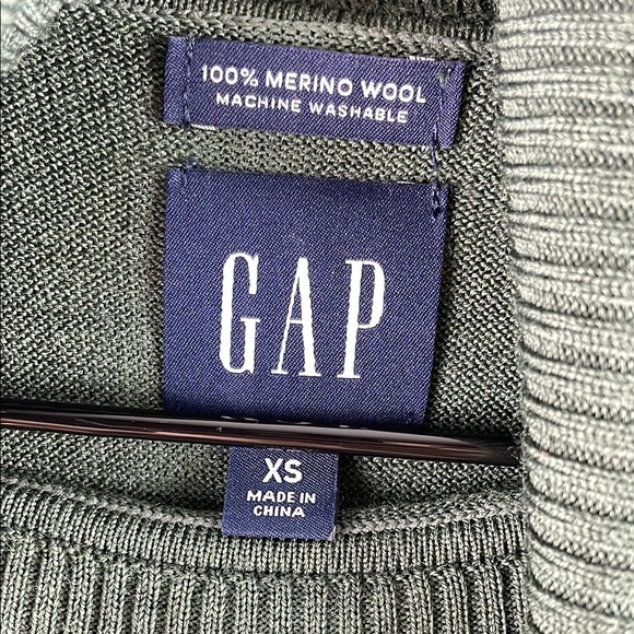 GAP Green Merino Wool Sweater Size XS - Picture 4 of 8